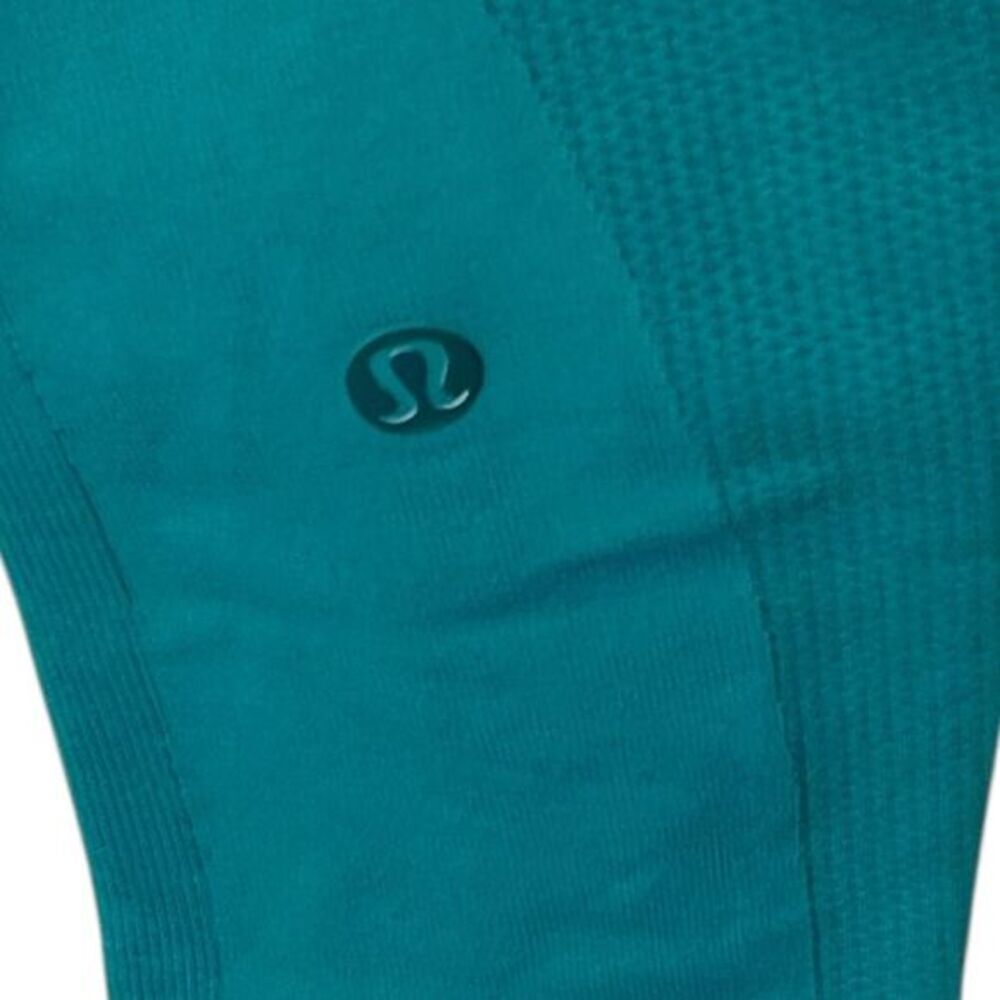 Lululemon Zone In Compression Seamless Leggings Women’s Size 4 Teal Yoga Stretch - Picture 9 of 11